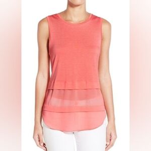 Micheals kors Sleeveless Layer Top With Sheer Bottom